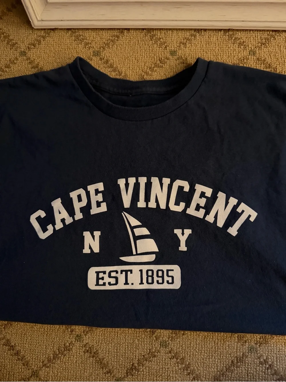 MV Sports Navy Cape Vincent, NY short sleeved T-shirt  L.